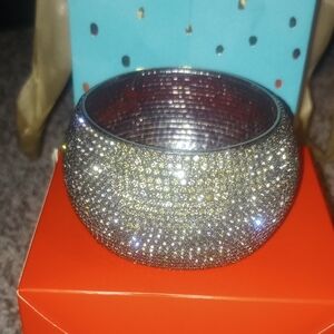 Elegant Silver and Gold Crystal Bracelet